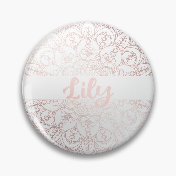 Item preview, First name Lily mandala in rose gold designed and sold by felinefeelings.