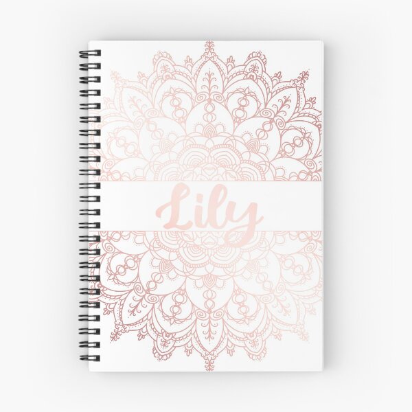 Item preview, First name Lily mandala in rose gold designed and sold by felinefeelings.