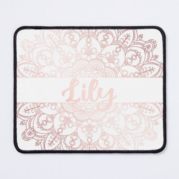 Item preview, First name Lily mandala in rose gold designed and sold by felinefeelings.
