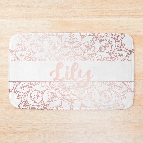 Item preview, First name Lily mandala in rose gold designed and sold by felinefeelings.