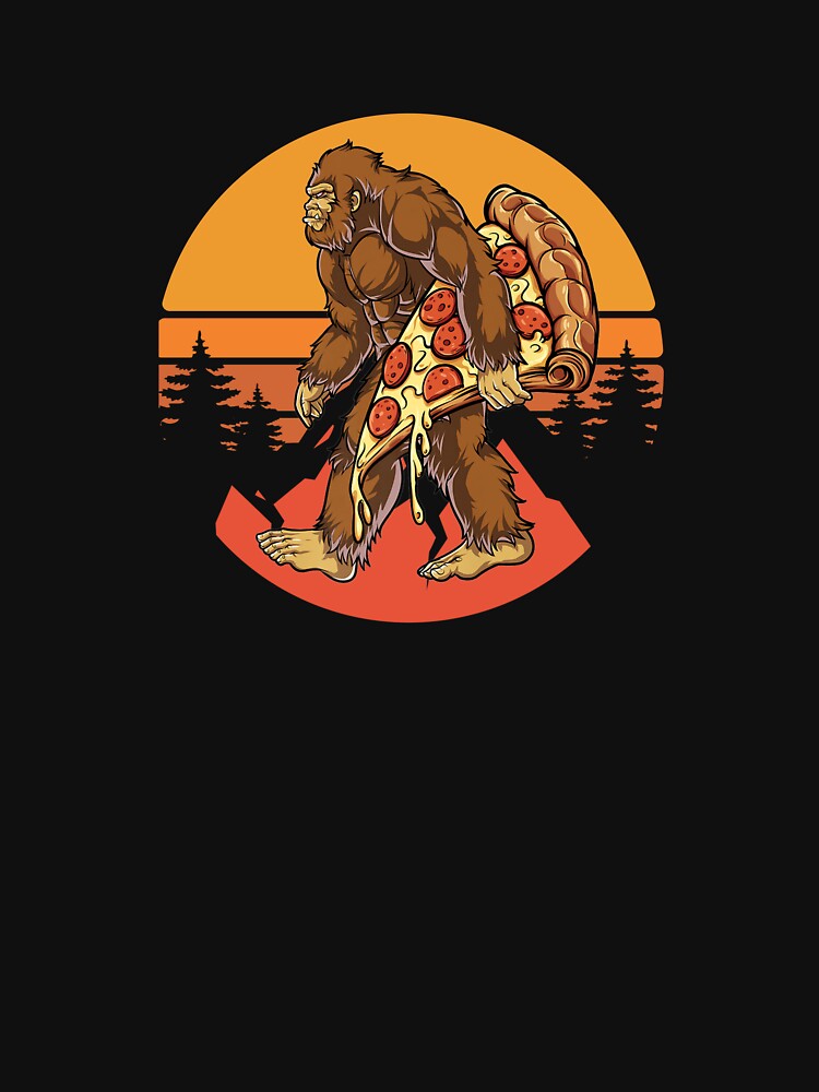 Bigfoot Pizza Essential T-Shirt for Sale by Staple Tapeworms