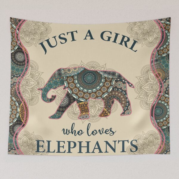 Item preview, Just A Girl Who Loves Elephants Mandala designed and sold by Midu Roy.