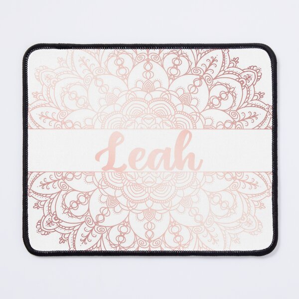 Item preview, First name Leah mandala in rose gold designed and sold by felinefeelings.