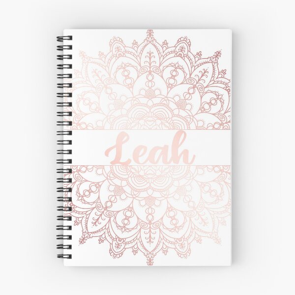 Item preview, First name Leah mandala in rose gold designed and sold by felinefeelings.