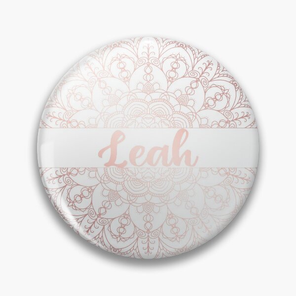 Item preview, First name Leah mandala in rose gold designed and sold by felinefeelings.