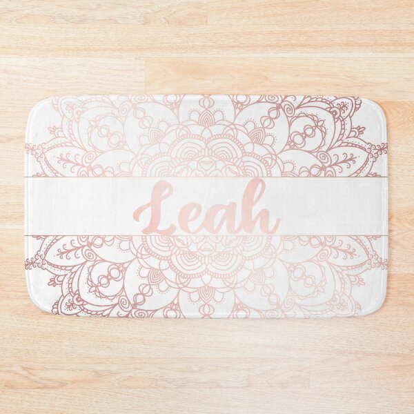 Item preview, First name Leah mandala in rose gold designed and sold by felinefeelings.
