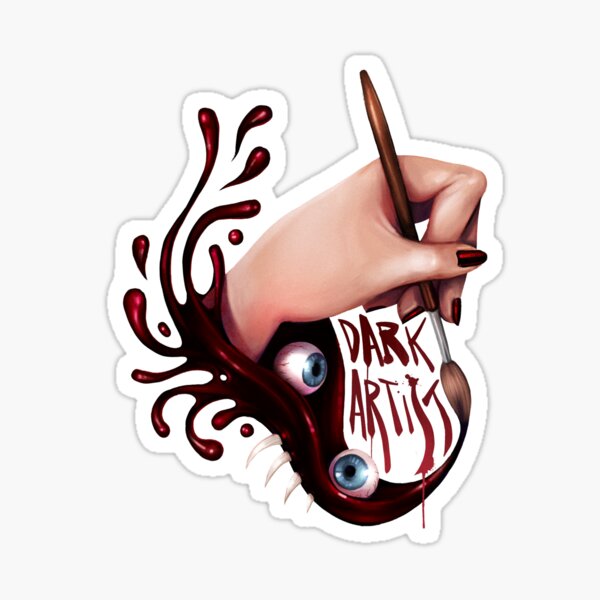 "dark artist statement dark horror art" Sticker for Sale by