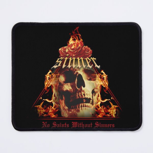 Item preview, No Saints Without Sinners - Rose, Skull and Fire designed and sold by yoshra.