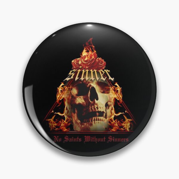 Item preview, No Saints Without Sinners - Rose, Skull and Fire designed and sold by yoshra.