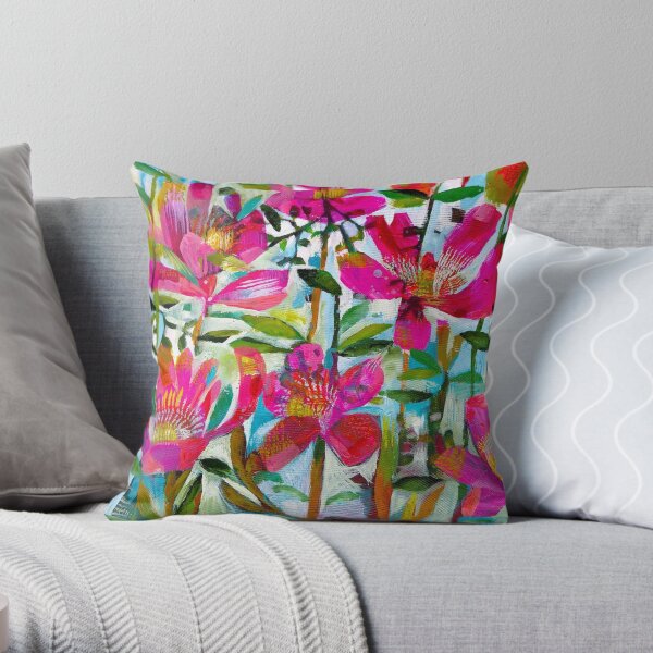 Summer roses Throw Pillow