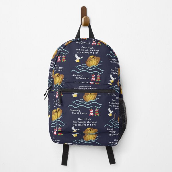 Item preview, Dear Noah. We thought the boat was leaving at 5 PM. Sincerely, The Unicorns. designed and sold by SolidEarthArt.