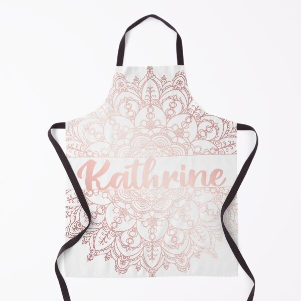 Item preview, First name Kathrine mandala in rose gold designed and sold by felinefeelings.