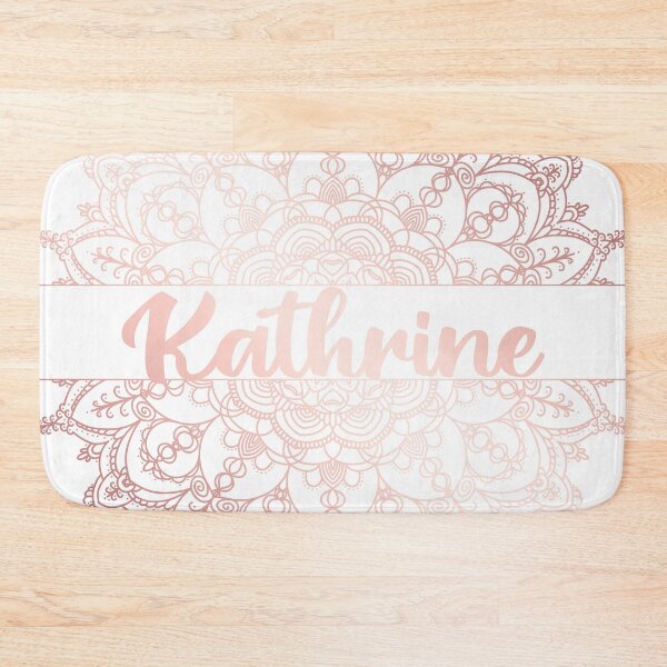 Item preview, First name Kathrine mandala in rose gold designed and sold by felinefeelings.