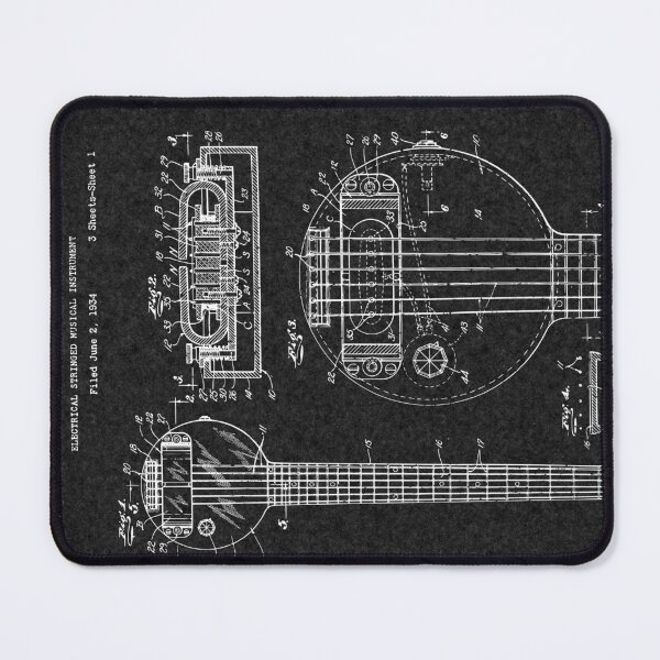 Item preview, Electric Guitar Patent 1937 designed and sold by PatentArt.