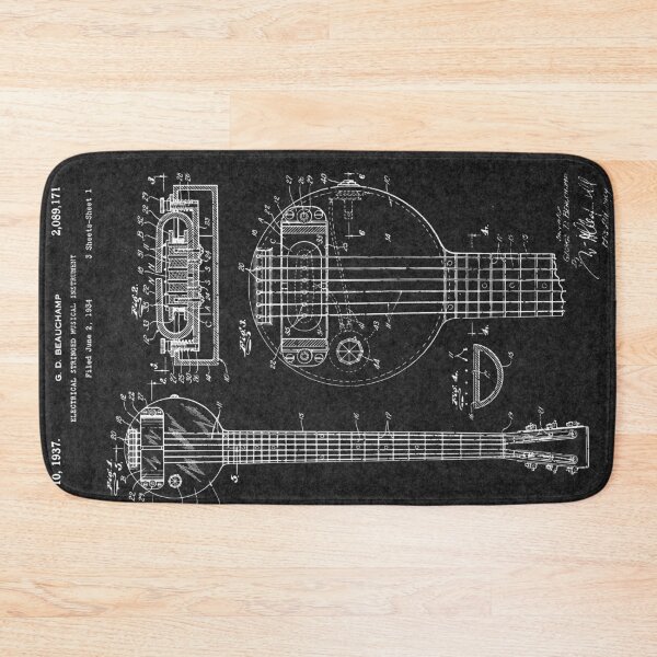 Item preview, Electric Guitar Patent 1937 designed and sold by PatentArt.