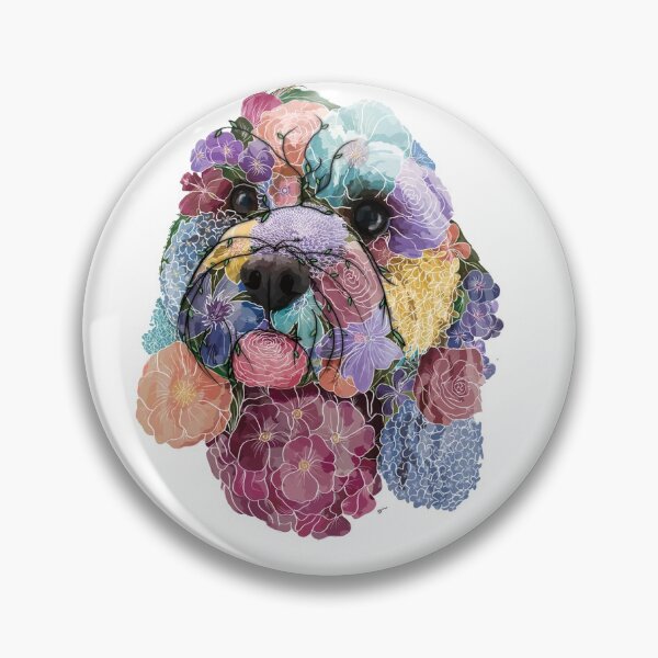 Item preview, Cavapoo, Cavapoo Lover Gift, Cavapoo Floral, Flower Cavapoo, Floral Cavapoo, Cavapoo Art, Cavapoo Owner designed and sold by Beaniebow.