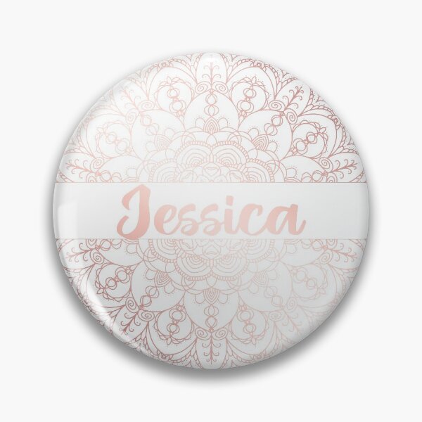 Item preview, First name Jessica mandala in rose gold designed and sold by felinefeelings.