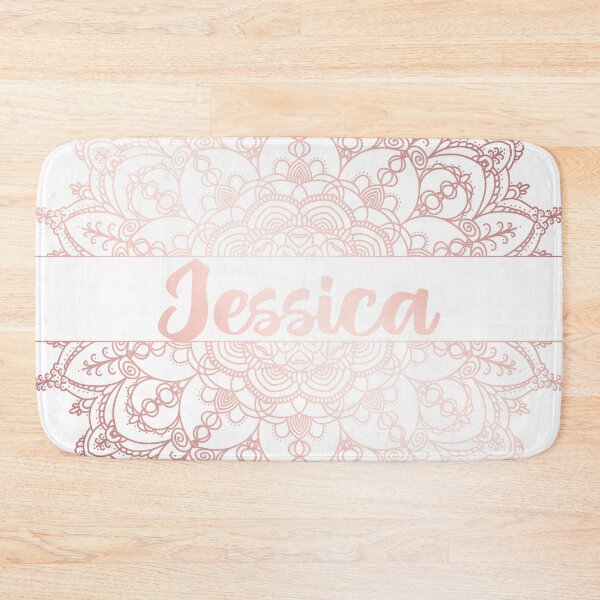 Item preview, First name Jessica mandala in rose gold designed and sold by felinefeelings.