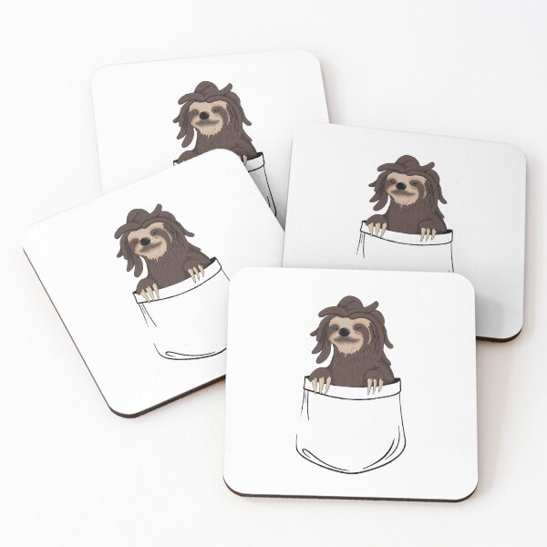 Item preview, pocket rastafarian sloth designed and sold by adrart7.