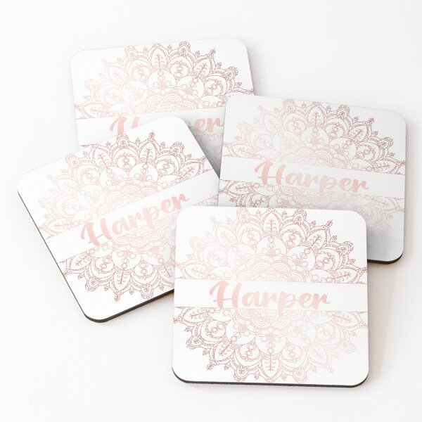 Item preview, First name Harper mandala in rose gold designed and sold by felinefeelings.