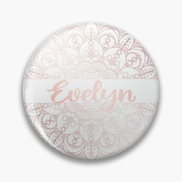 Item preview, First name Evelyn mandala in rose gold designed and sold by felinefeelings.