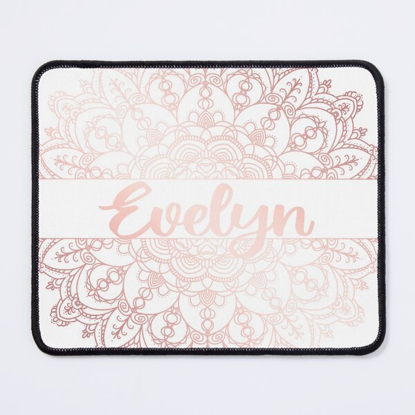 Item preview, First name Evelyn mandala in rose gold designed and sold by felinefeelings.