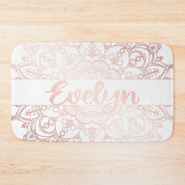 Item preview, First name Evelyn mandala in rose gold designed and sold by felinefeelings.