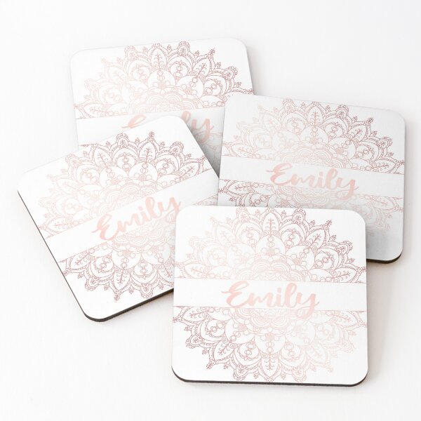 Item preview, First name Emily mandala in rose gold designed and sold by felinefeelings.