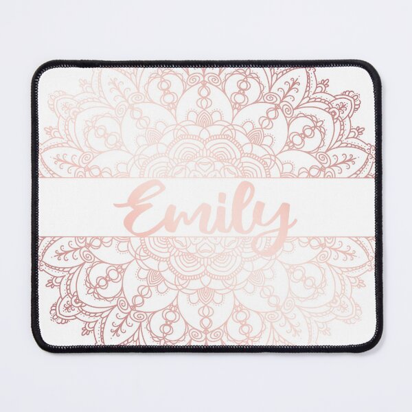 Item preview, First name Emily mandala in rose gold designed and sold by felinefeelings.