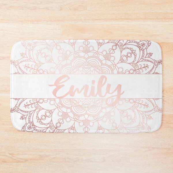 Item preview, First name Emily mandala in rose gold designed and sold by felinefeelings.