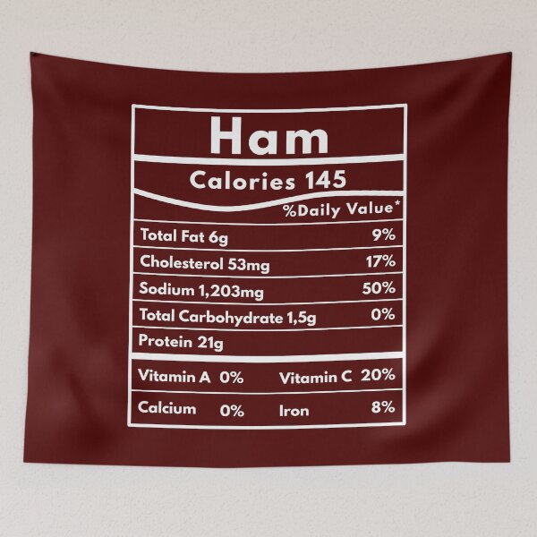 Item preview, Matching Thanksgiving Ham Nutritional Facts designed and sold by Nadey.