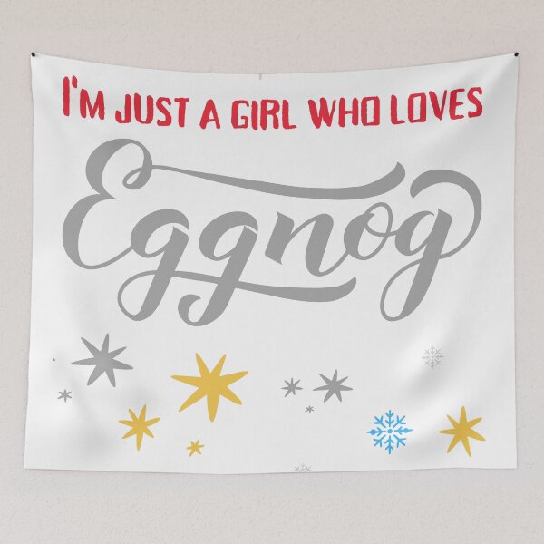 Item preview, I'm Just a Girl Who Loves Eggnog (Script) designed and sold by charqui.