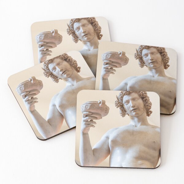 Item preview, Florence, Italy - Circa June 2021: Bacchus by Michelangelo Buonarroti, 1501. Ancient sculpture made of white marble designed and sold by Paolo Modena Photography    -   Fine Italian Art.