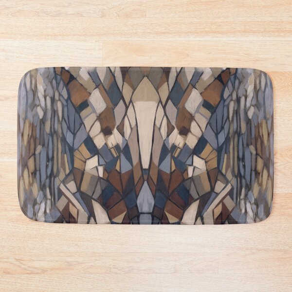 Artikelvorschau, Abstract, contemporary, painting, pattern, beige, terracotta, navy blue, ochre entworfen und verkauft von Svitac.