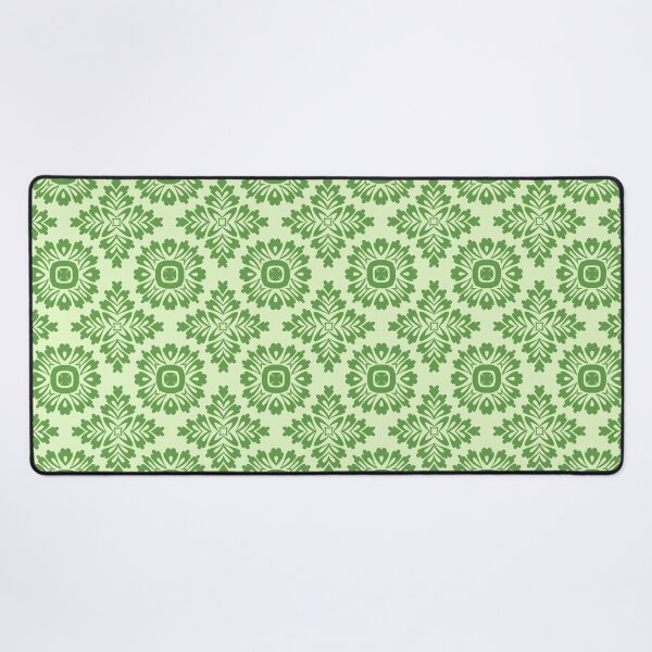 Blumenornament barock light green 21102020 in Groß Mauspad XXL