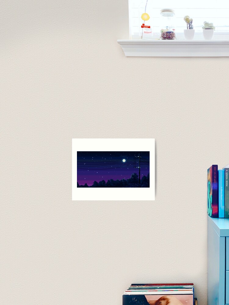 Pixel Art Night Sky Art Print For Sale By Jackonumb3rs Redbubble 