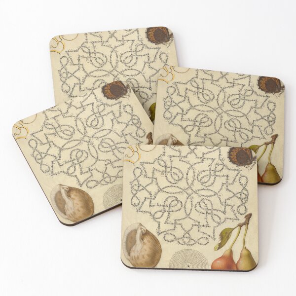 Item preview, Naturalist Manuscript: Butterfly, Pear, and Calligraphy designed and sold by Naturalist Prints.