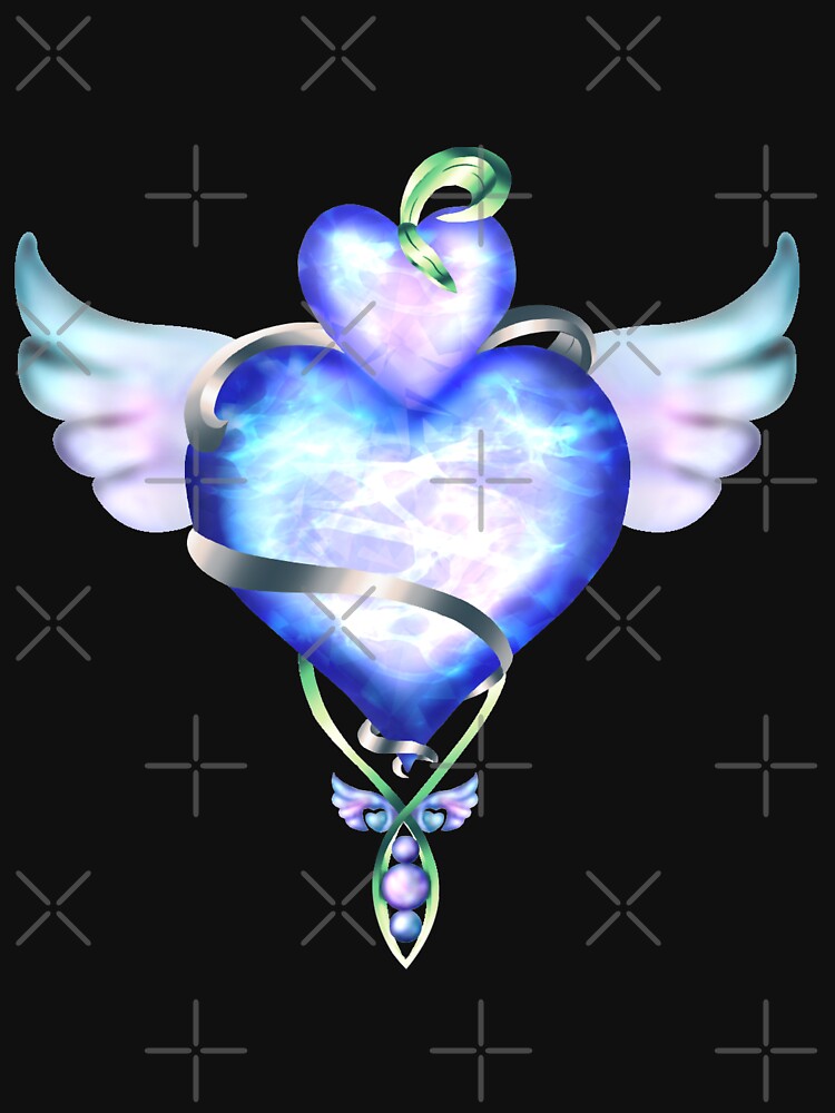 Thumbnail 7 of 7, Essential T-Shirt, Crystal Heart Wings designed and sold by CupidAnimations.