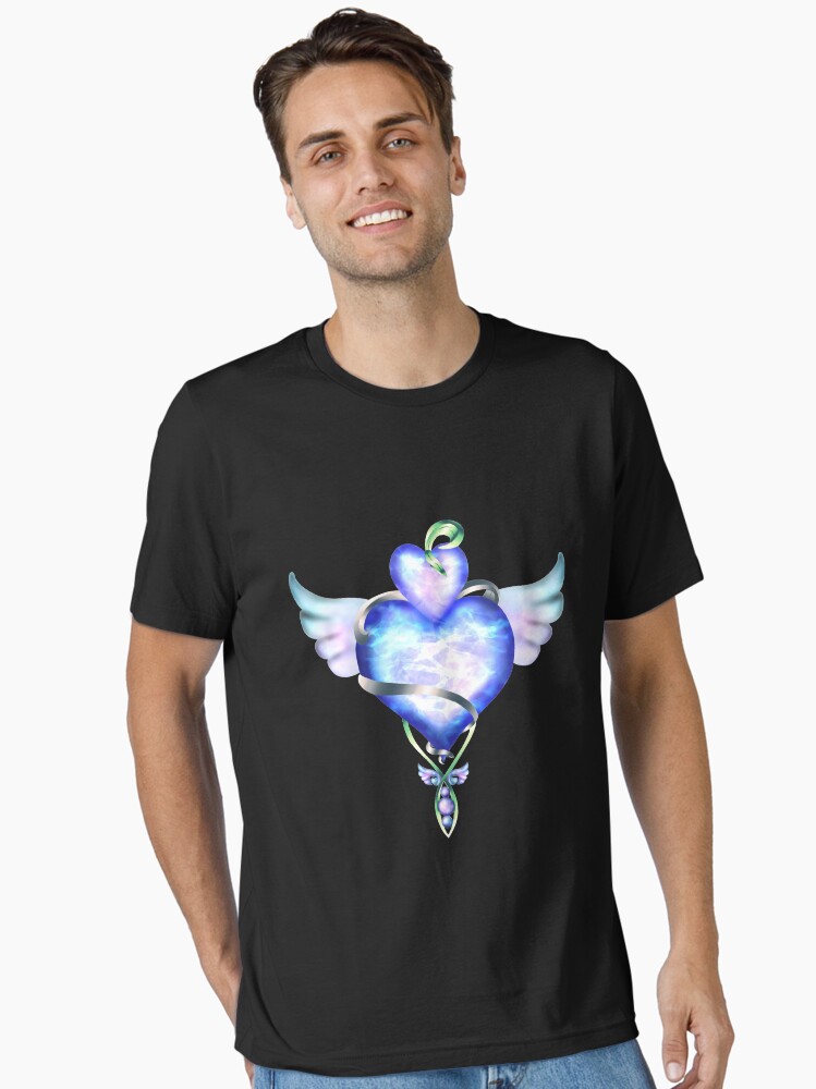 Thumbnail 1 of 7, Essential T-Shirt, Crystal Heart Wings designed and sold by CupidAnimations.
