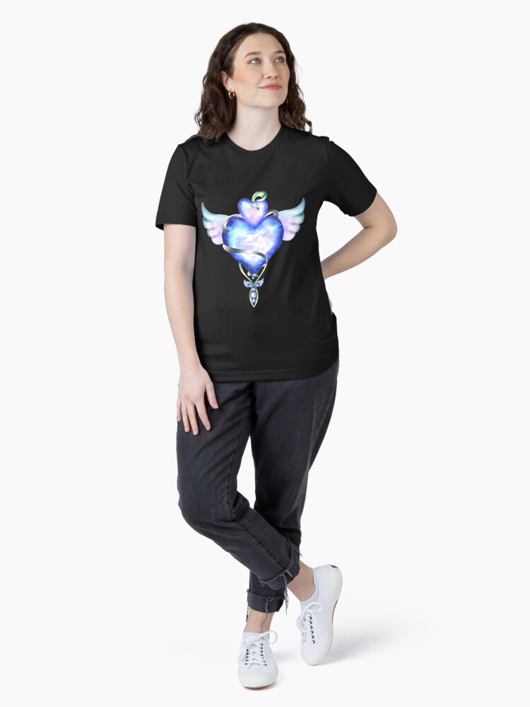Thumbnail 4 of 7, Essential T-Shirt, Crystal Heart Wings designed and sold by CupidAnimations.