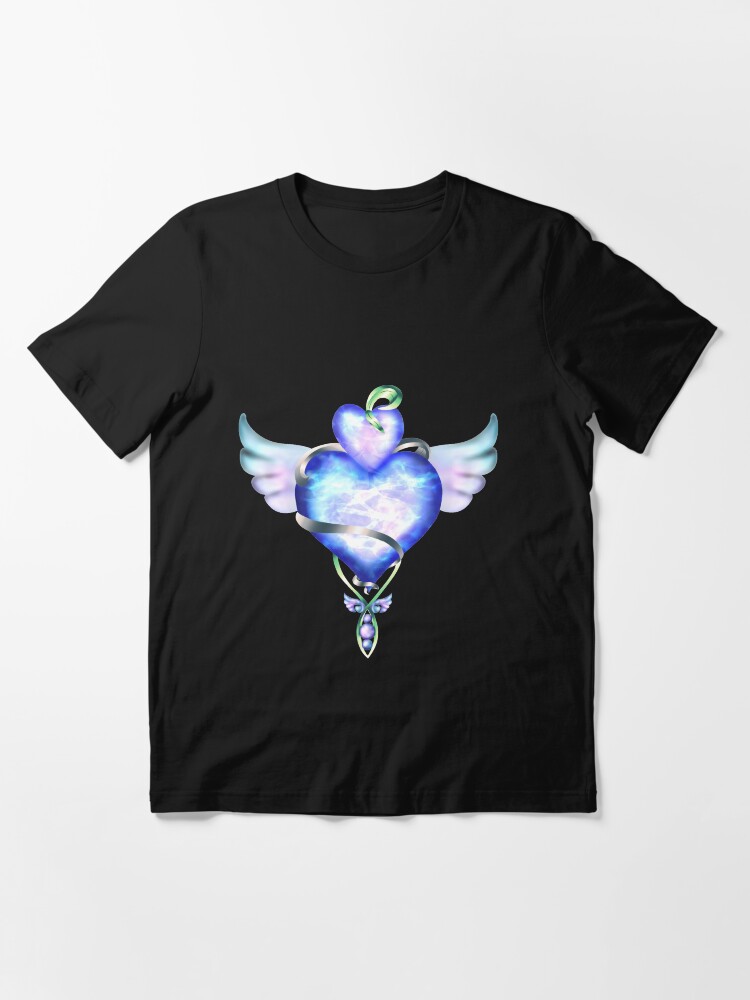 Thumbnail 3 of 7, Essential T-Shirt, Crystal Heart Wings designed and sold by CupidAnimations.