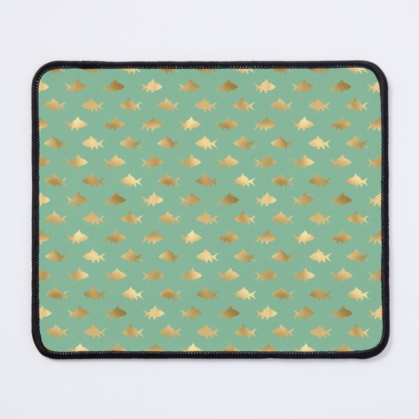 Item preview, Golden fish on emerald background designed and sold by oceanys.