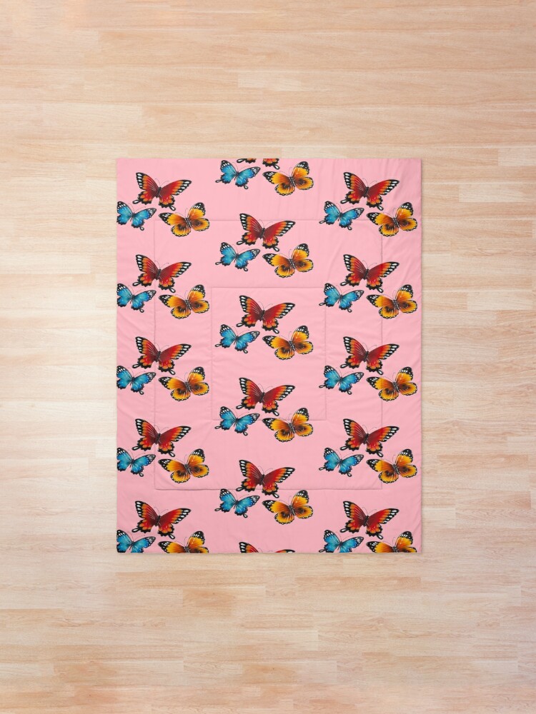 Disover Butterfly Color Print Quilt