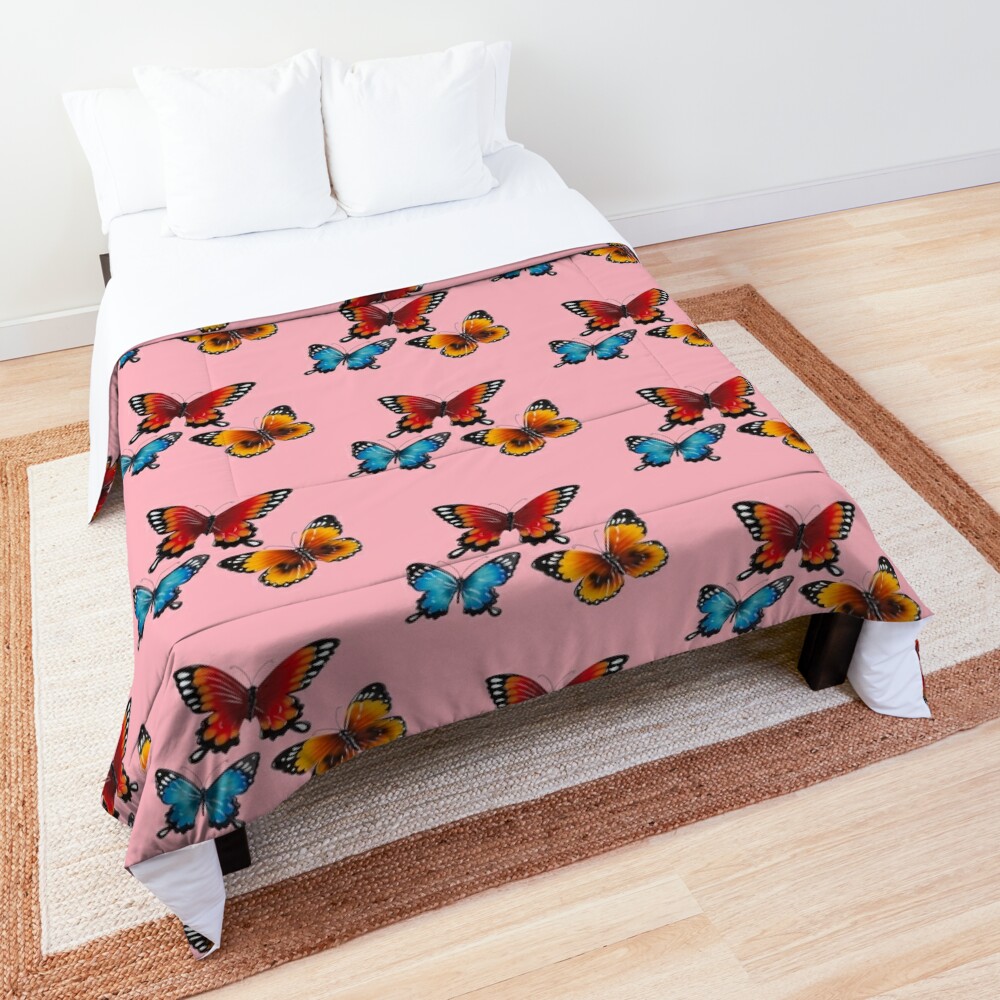 Discover Butterfly Color Print Quilt
