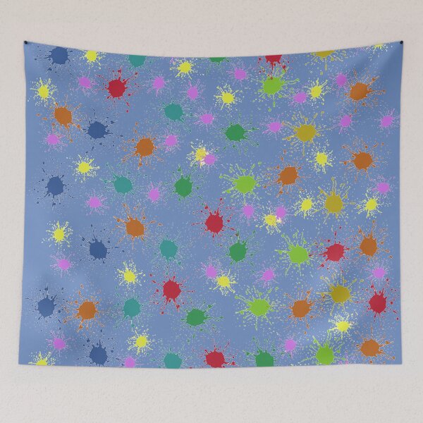 Item preview, Paint Splashes on Blue designed and sold by Betty Mackey.