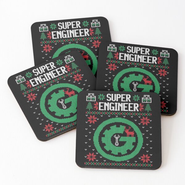 Item preview, Super Engineer Ugly Christmas Sweater Xmas designed and sold by TeeServes.