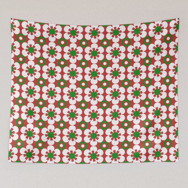 Item preview, Christmas Floral Pattern_Red Background 2 designed and sold by Rosinda.
