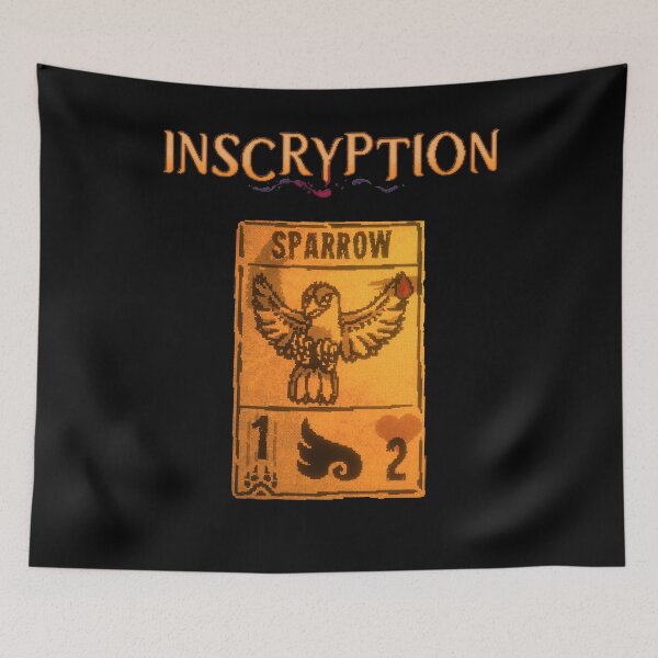 Item preview, Inscryption Psychological Horror Black Sparrow Card Game Halloween Scary Spooky Dark Escape-room Puzzles designed and sold by Xeuno.
