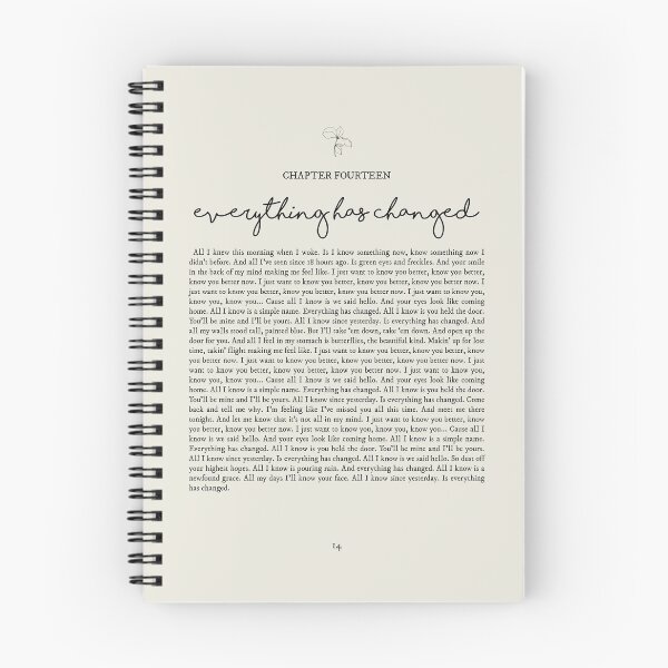 Item preview, Everything Has Changed Lyrics designed and sold by queseraseraa.