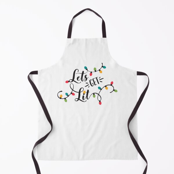 Item preview, "Let's Get Lit" Funny Christmas Pun designed and sold by WoolAndMeasure.